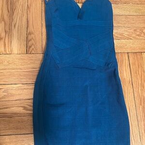 Marciano Strapless Navy Dress
